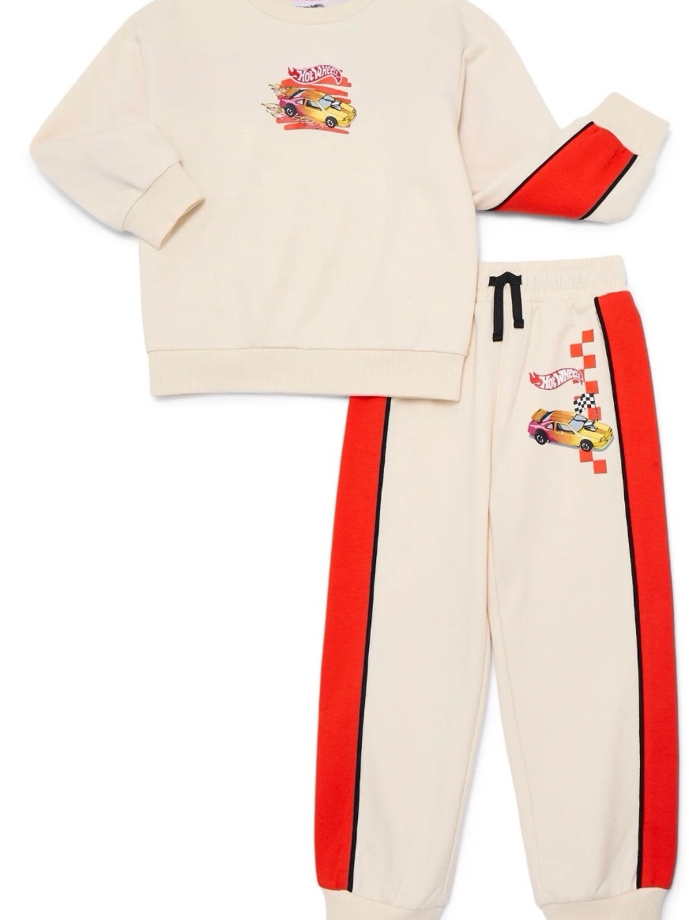 Hot Wheels Boys Graphic Sweatshirt and Jogger Pants Set, 2-Piece
